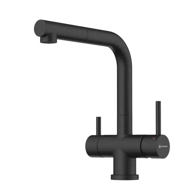 Omoikiri Takamatsu-S BL Смеситель для кухни с выдв. изливом и возм. подкл. фильтр, цвет: черный 4994570