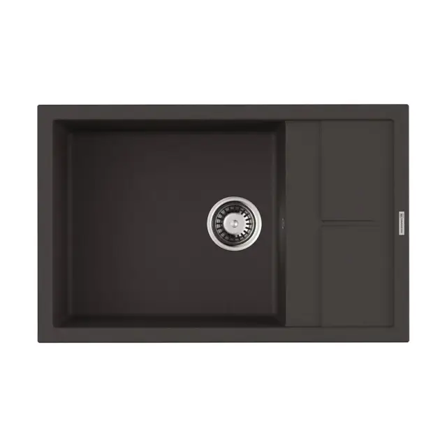 Omoikiri Sumi 78-LB ES Кухонная мойка из Tetogranit, крыло справа, 78x22 см, цвет: espresso 4997232