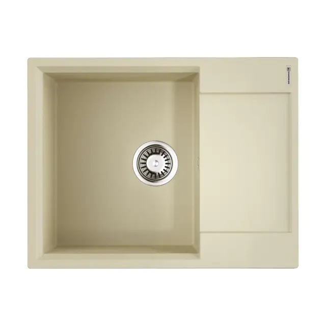 Omoikiri Daisen 65T BE Кухонная мойка из Tetogranit, крыло справа, 65x23 см, цвет: ваниль 4993513
