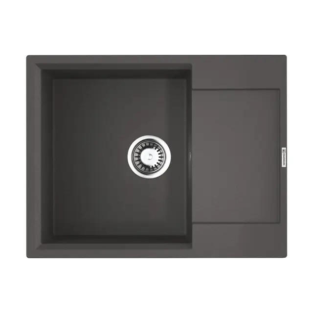 Omoikiri Daisen 65T PL Кухонная мойка из Tetogranit 65x23 см, крыло справа, цвет: платина 4993517