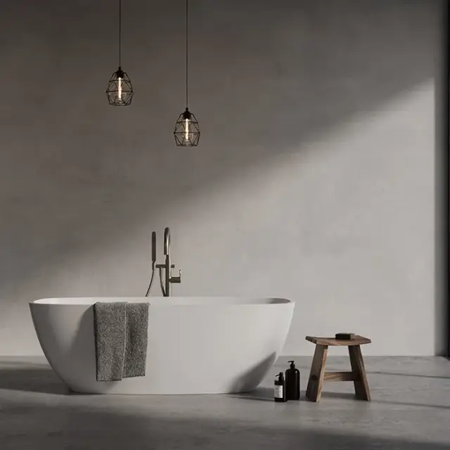 Dea Design Soul Ванна из Solid Surface отдельностоящая 170x72 см, композит, цвет: белый матовый DD8630 1700 18