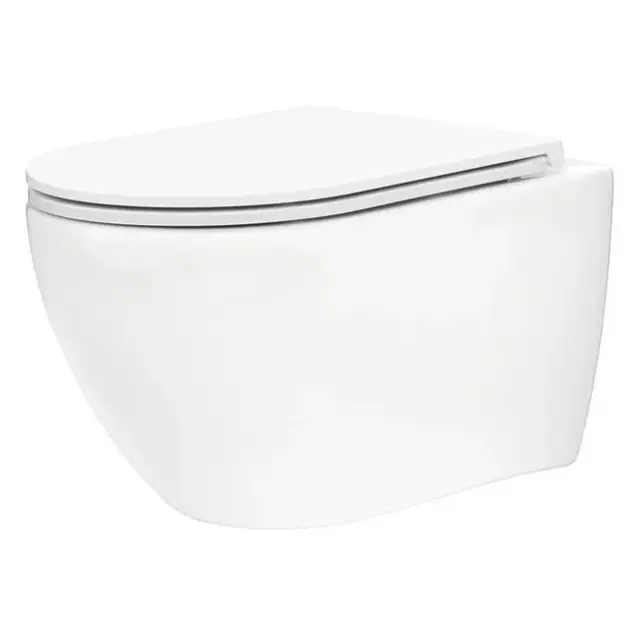 Tece Spring Унитаз подвесной 36х53 см, безободковый с крышкой, цвет: белый глянцевый 9700998P