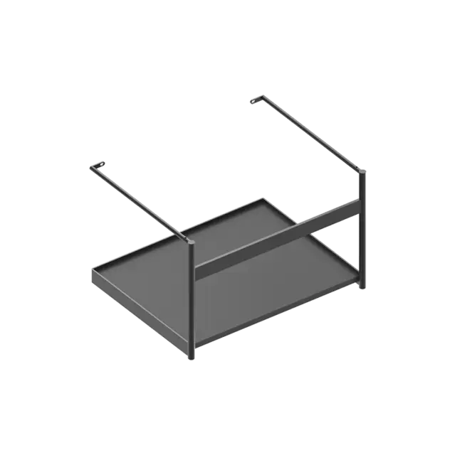 Catalano Premium Консоль подвесная металлическая для раковины 55x43x35h см, цвет: черный матовый 0258600022