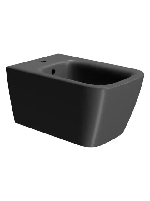 GSI Nubes Биде подвесное с 1 отверстием под смеситель и переливом, с крепежом, цвет: ardesia opaco 9665FR2126