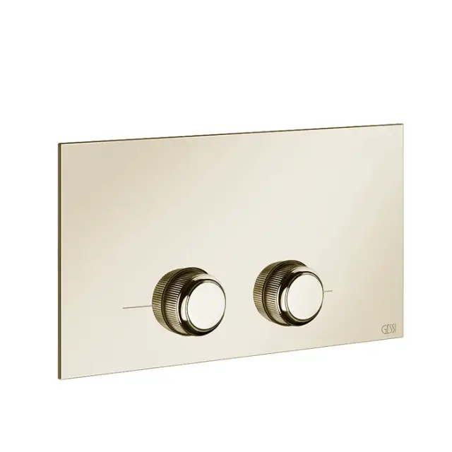 Gessi Venti20 Клавиша смыва для унитаза двойная, для инсталляций Viega, цвет: Brass PVD 54653#710