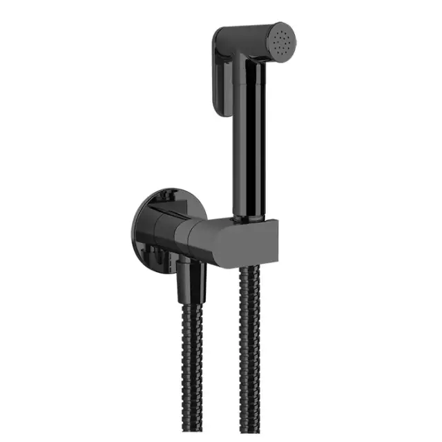 Gessi Гигиенический душ без смесителя, шланг 125 см, цвет: black metal brushed PVD 45126#707