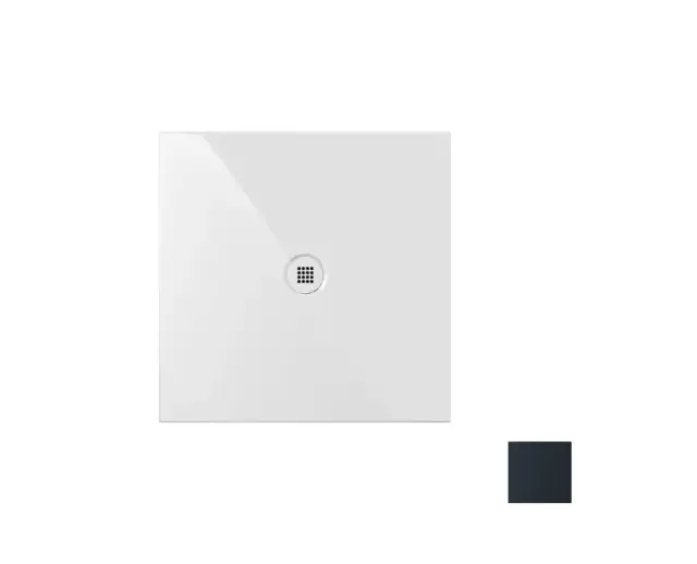 GSI Pura H2 Душевой поддон керамический 80x80x2h см, цвет: ardesia opaco 46080826