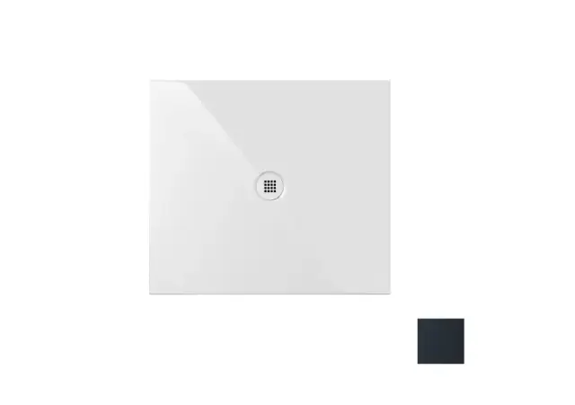 GSI Pura H2 Душевой поддон керамический 90x80x2h см, цвет: ardesia opaco 46090826