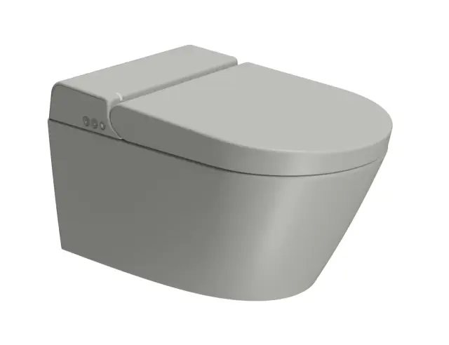 GSI WClean Унитаз подвесной умный, функция биде, безободковый, крышка микролифт, цвет: cenere opaco 7418K17