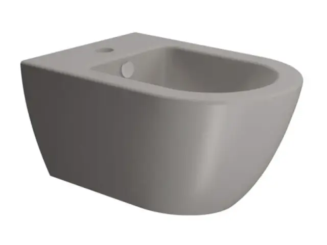 GSI Pura Биде подвесное, 1 отверстие под смеситель, перелив, без крепежа, цвет: tortora opaco 8865105