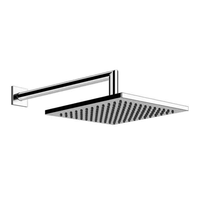Gessi Emporio Shower Верхний душ 20x20 см 1 вид струи, кронштейн настенный 34,5 см, цвет: chrome 47286#031