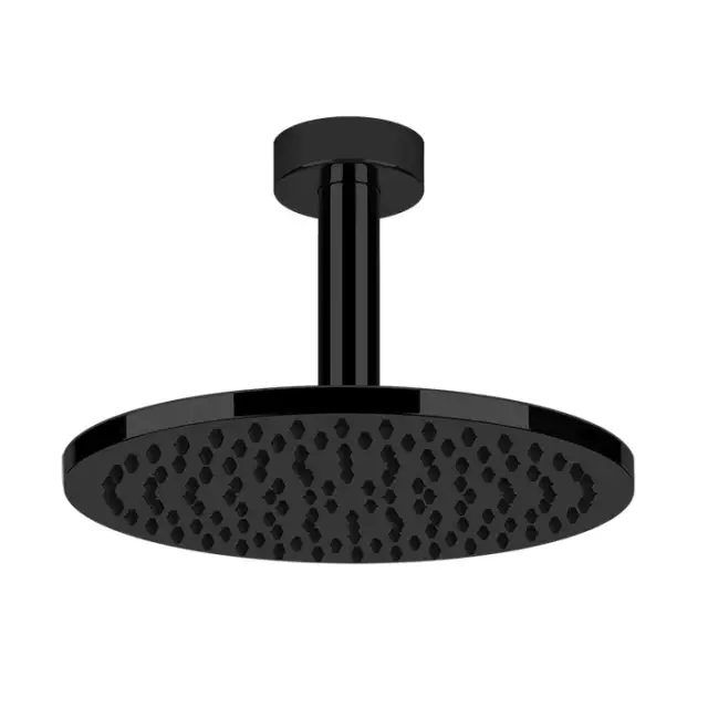 Gessi Emporio Shower Верхний душ 20 см 1 вид струи, кронштейн потолочный 25,9 см, цвет: matte black 47288#299