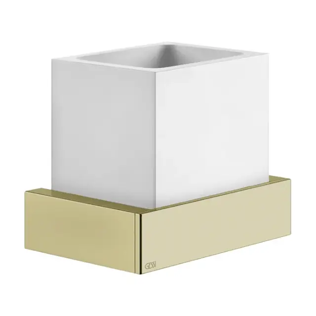 Gessi Inverso Стакан подвесной, белый, цвет: brushed brass PVD 20807#727
