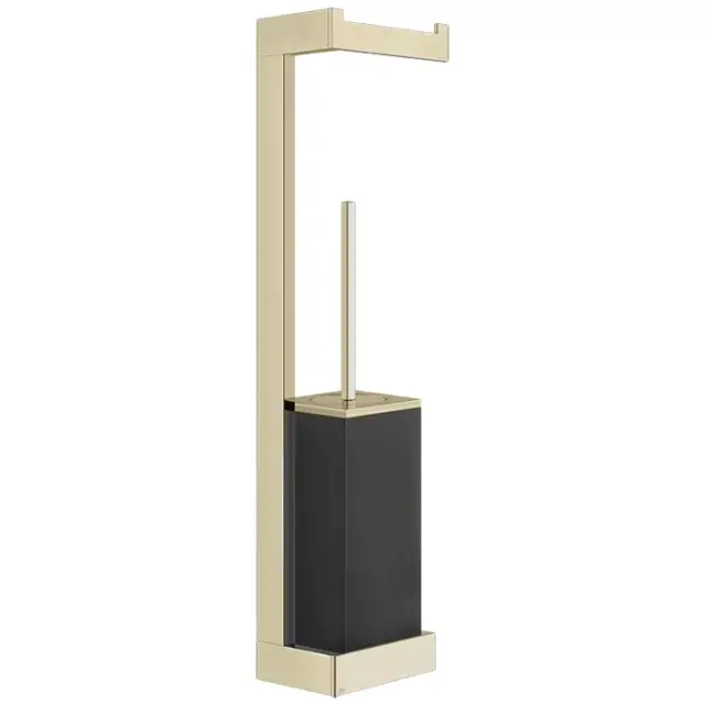 Gessi Inverso Стойка напольная - ершик, держатель бумаги, цвет: brushed brass PVD 20868#727