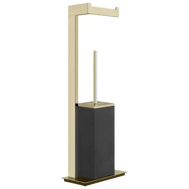 Gessi Inverso Стойка напольная - ершик, держатель бумаги, цвет: brushed brass PVD 20934#727