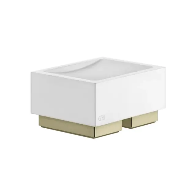 Gessi Inverso Мыльница с керамической чашей, настольная, цвет: brushed brass PVD 20825#727