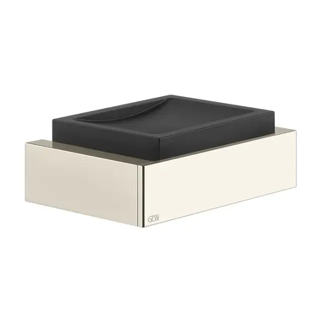 Gessi Inverso Мыльница с керамической чашей, подвесная, цвет: warm bronze brushed PVD 20802#726