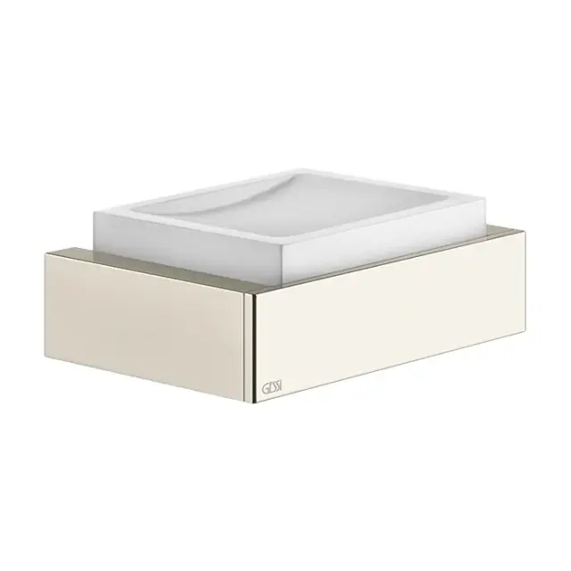 Gessi Inverso Мыльница с керамической чашей, подвесная, цвет: warm bronze brushed PVD 20801#726