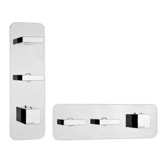 Bossini Rectangular Смеситель термостатический, с девиатором, уст-ка верт/гор., цвет: chrome Z033204.030