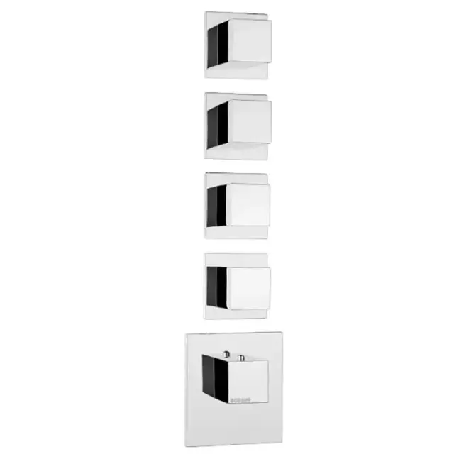 Bossini Cube Смеситель термостатический, встраиваемый, с девиатором, цвет: chrome Z032208.030