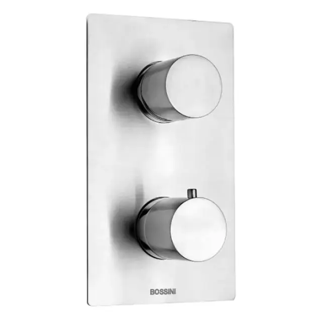 Bossini Inox Смеситель термостатический, встраиваемый, с девиатр., цвет: mat brushed stainless steel INZ003.075