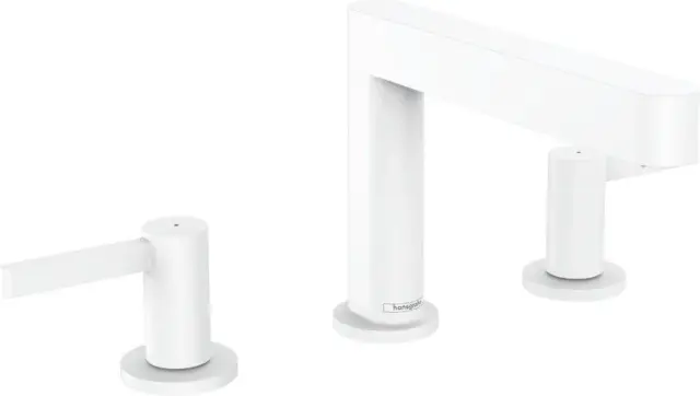 Hansgrohe Finoris Смеситель для раковины на 3 отверстия двухвентильный, цвет: матовый белый 76033700