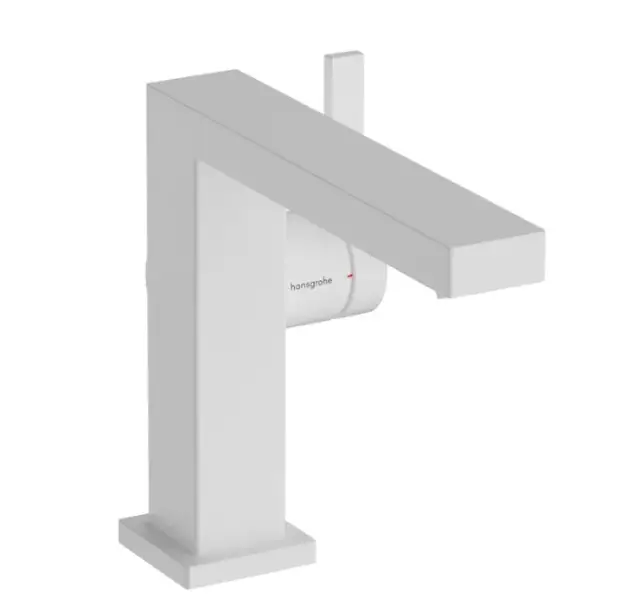 Hansgrohe Tecturis E Смеситель для раковины однорычажный, с донным клапаном, цвет: матовый белый 73023700