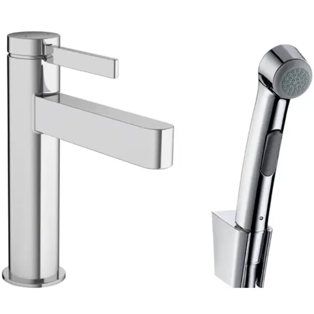 Hansgrohe Finoris Смеситель для раковины однорычажный с гигиеническим душем, цвет: хром 76210000