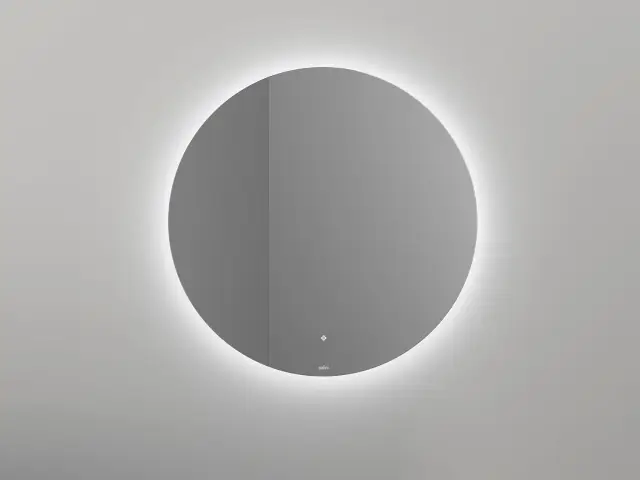 Salini Ombra Зеркало для ванной с LED подсветкой круглое, антизапотевание 80x80h см, цвет: белый 27M0380BH