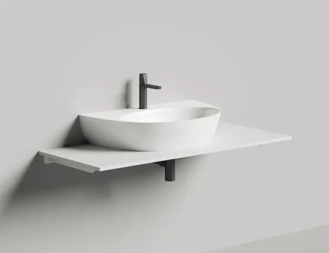 Salini Alda Wall 03 Раковина подвесная округлая 71x45x15h см, матовый цвет: RAL 140323MF