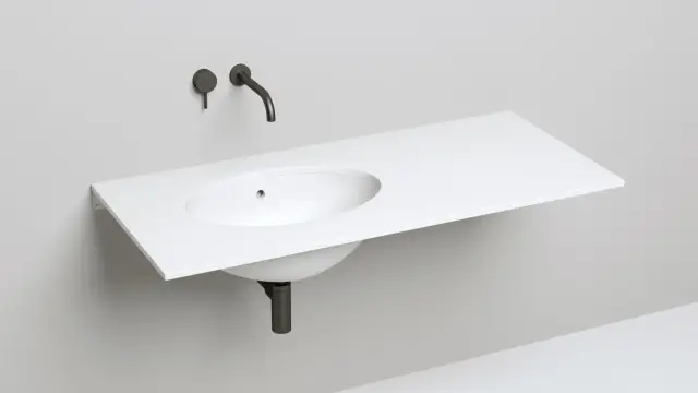 Salini Marea 12 Раковина встраиваемая снизу овальная 56,5x39,4 см, матовый, цвет: RAL 1101209MF