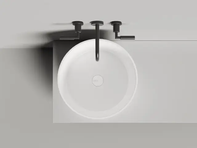 Salini Armonia 04 Раковина накладная круглая 46x46x45h см, цвет: белый матовый 130118M