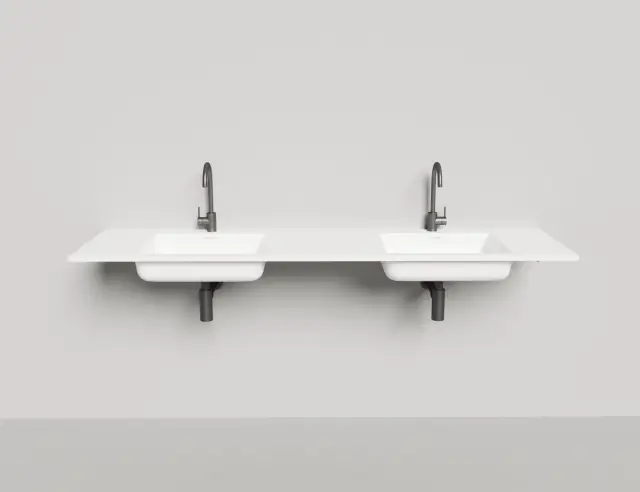 Salini Onda 180 Раковина столешница прямоугольная, 180x50x16h см, матовый цвет: RAL 1402202MF