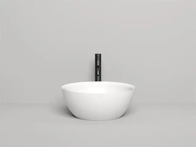 Salini Alda 02 Раковина накладная круглая 42,5x42,5x15,5h см, цвет: белый глянцевый 1102110G