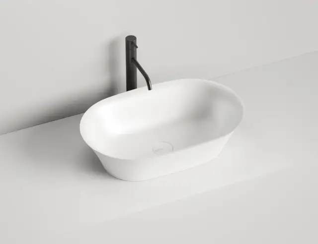 Salini Mona Раковина накладная овальная 60x39x16,5h см, цвет: белый матовый 110821M