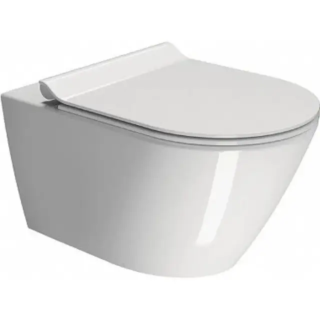 GSI Kube X Унитаз подвесной 55x36 см безободковый, смыв swirlflush, цвет: белый глянцевый 941511