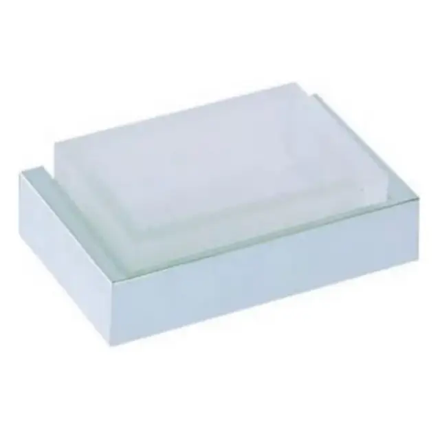 Cisal Quad Мыльница со стеклянной чашей, подвесная, цвет: chrome QU09060021