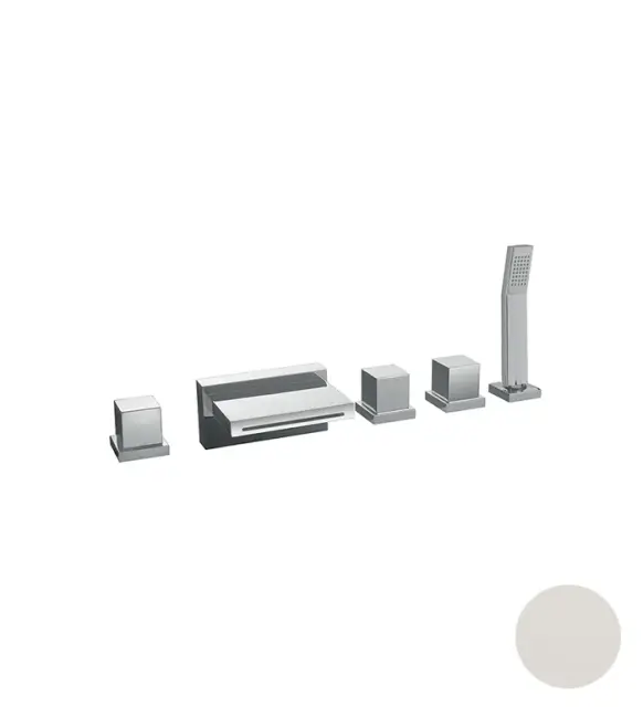 Cisal Roadster Смеситель на борт ванны на 5 отверстий, с ручным душем, цвет: Snow White RA0002604Q