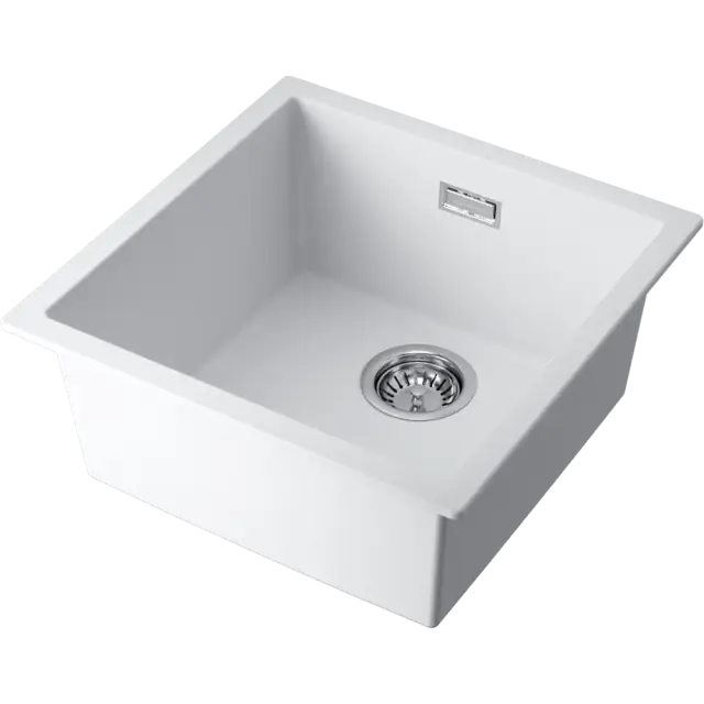 Omoikiri Yamakawa 45T-U/I-WH Кухонная мойка Tetogranit 45,6x45,6 см, цвет: белый 4993310