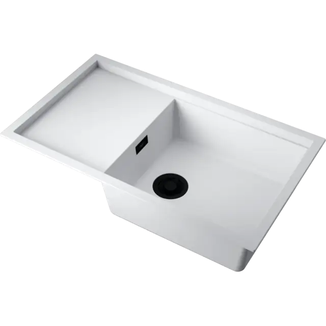 Omoikiri Sintesi 86-WH Кухонная мойка Artceramic 86x50 см, цвет: белый 4997131