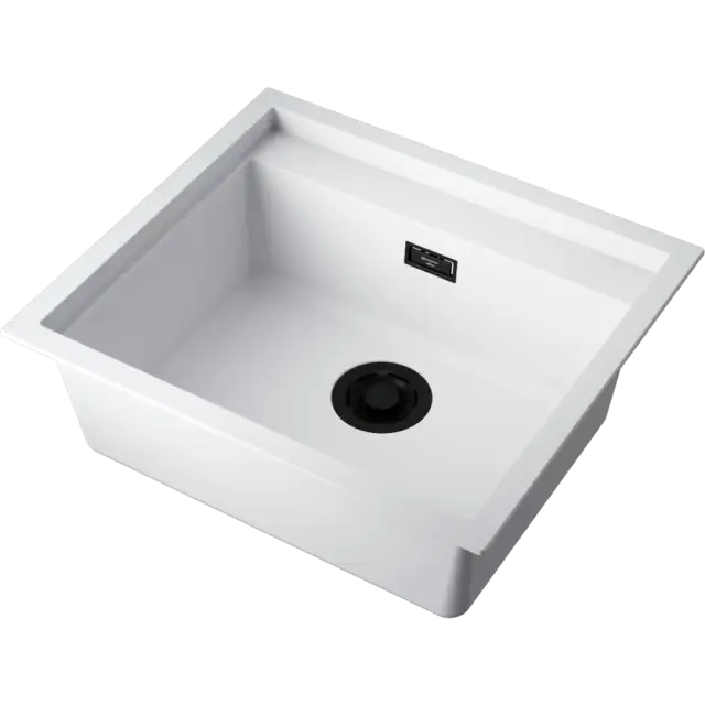 Omoikiri Sintesi 57-WH Кухонная мойка Artceramic 57x50 см, цвет: белый 4997141