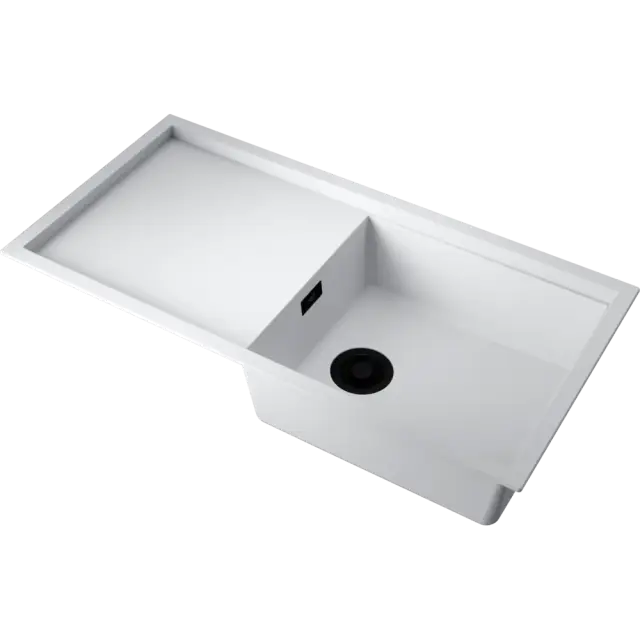 Omoikiri Sintesi 100-WH Кухонная мойка Artceramic 100x50 см, цвет: белый 4997126