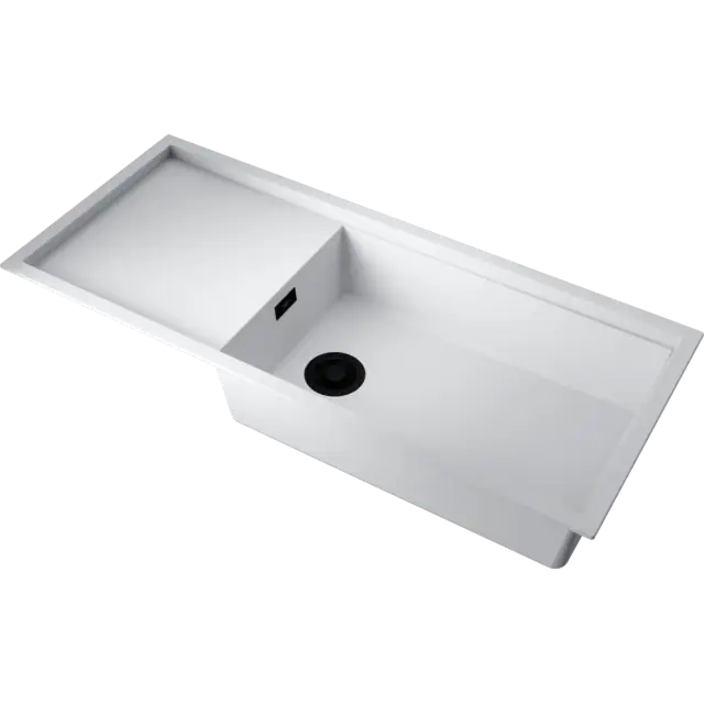 Omoikiri Sintesi 116-WH Кухонная мойка Artceramic 116x50 см, цвет: белый 4997121