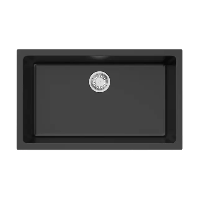 Omoikiri Okinoshima 76-U/I-BL Кухонная мойка Natceramic 76x46 см, цвет: черный 4997146