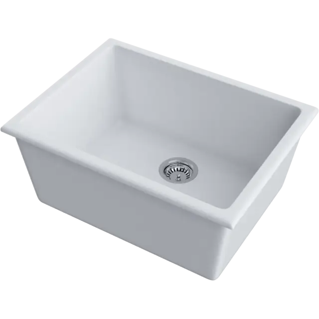 Omoikiri Okinoshima 61-U/I-WH Кухонная мойка Natceramic 61x46 см, цвет: белый 4997062