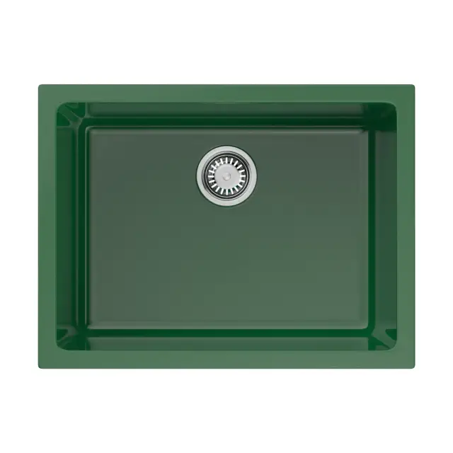 Omoikiri Okinoshima 61-U/I-RG Glossy Кухонная мойка Natceramic 61x46 см, цвет: royal green 4911263