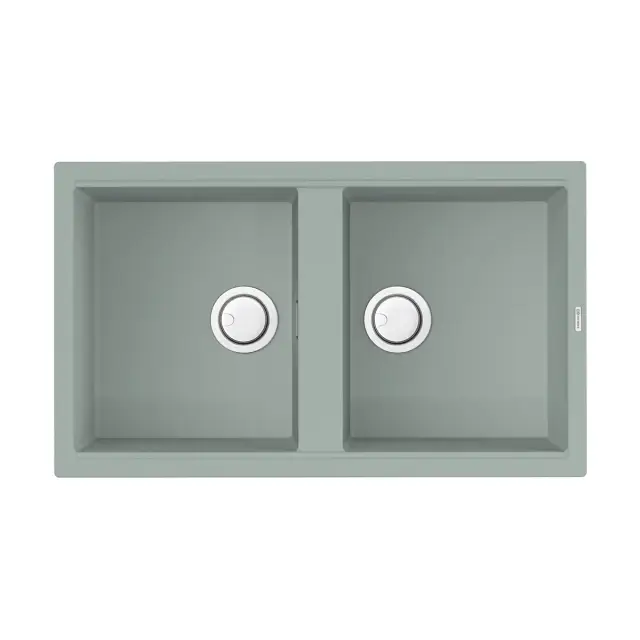 Omoikiri Kitagawa 86-2-WG Кухонная мойка Artceramic 86x51 см, цвет: wind green 4993731