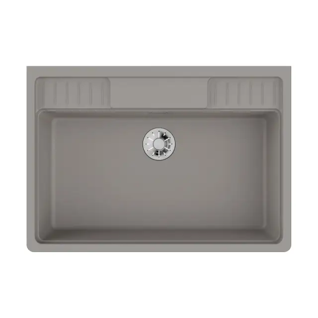 Omoikiri Kinokawa 90-GR Кухонная мойка Artceramic 90x63,5 см, цвет: leningrad grey 4993854
