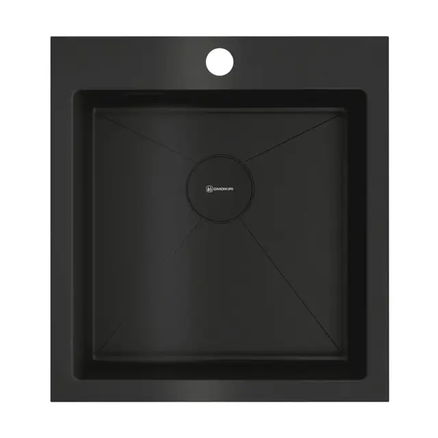 Omoikiri Akisame 46-GB Кухонная мойка нерж. сталь 46x51 см, цвет: графит 4997012