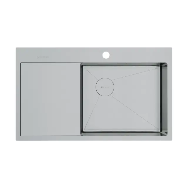 Omoikiri Akisame 86-R Side-IN Кухонная мойка нерж. сталь 86x51 см, цвет: нержавеющая сталь 4997042